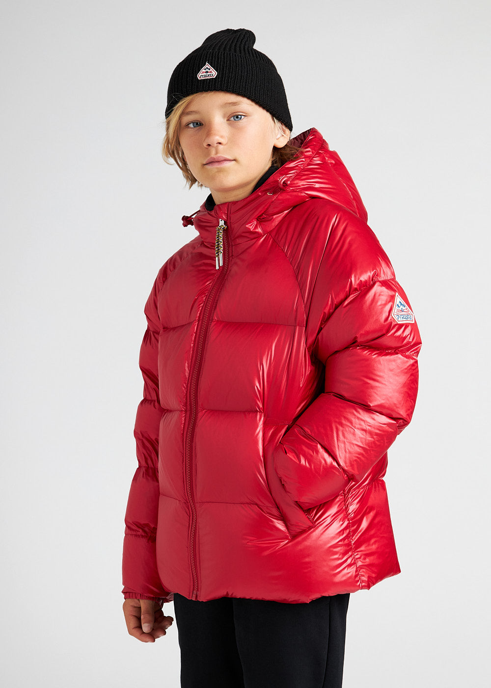 Doudoune à capuche enfant Pyrenex Sten rouge
