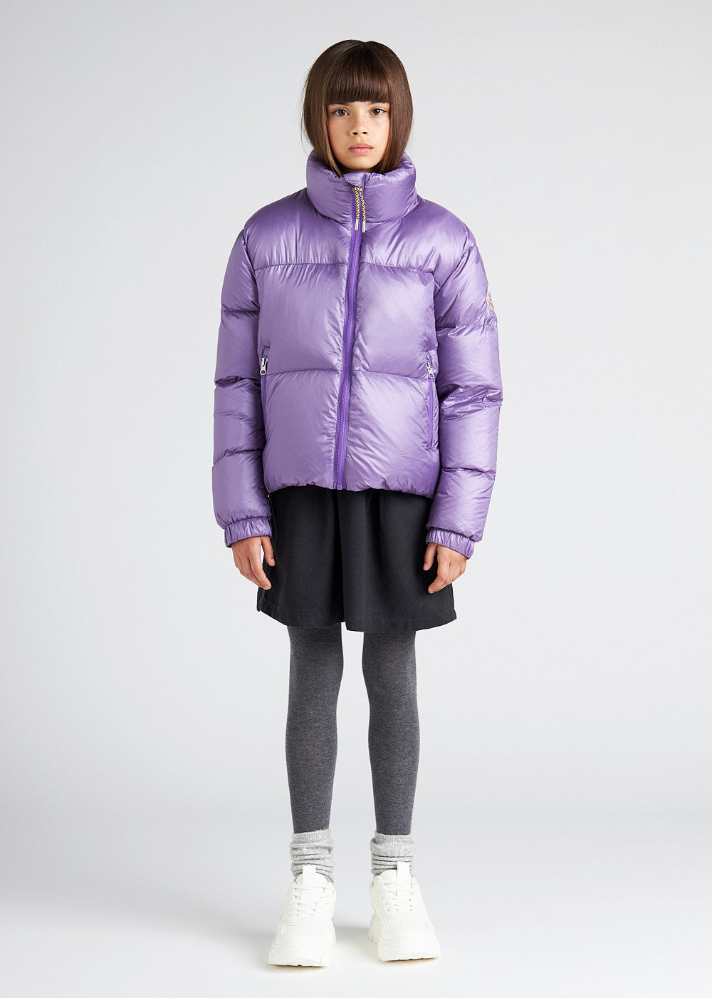 Doudoune brillante pour fille Pyrenex Goldin Purple Heart