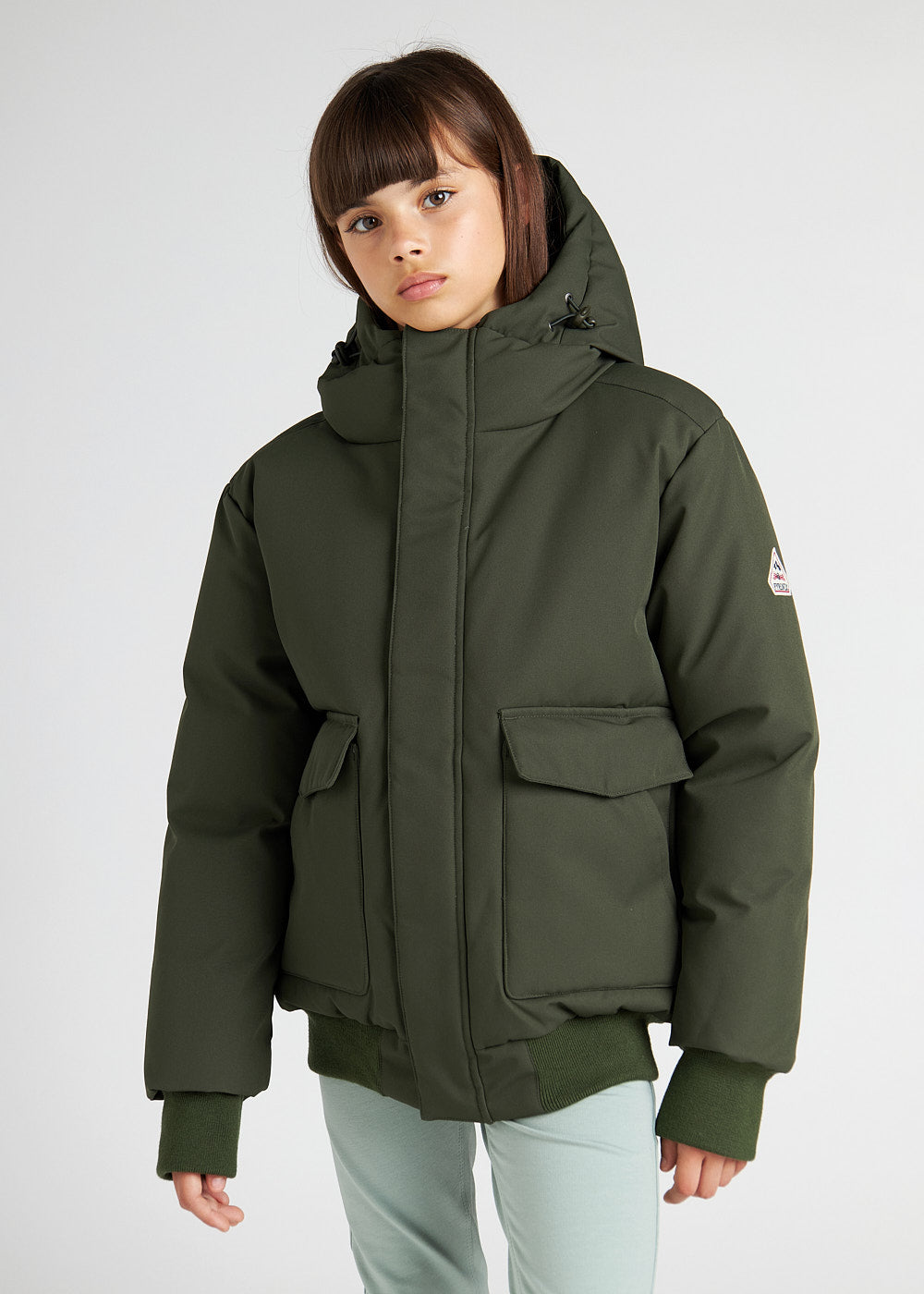 Blouson enfants chaud pour l'hiver Pyrenex Algot deep khaki