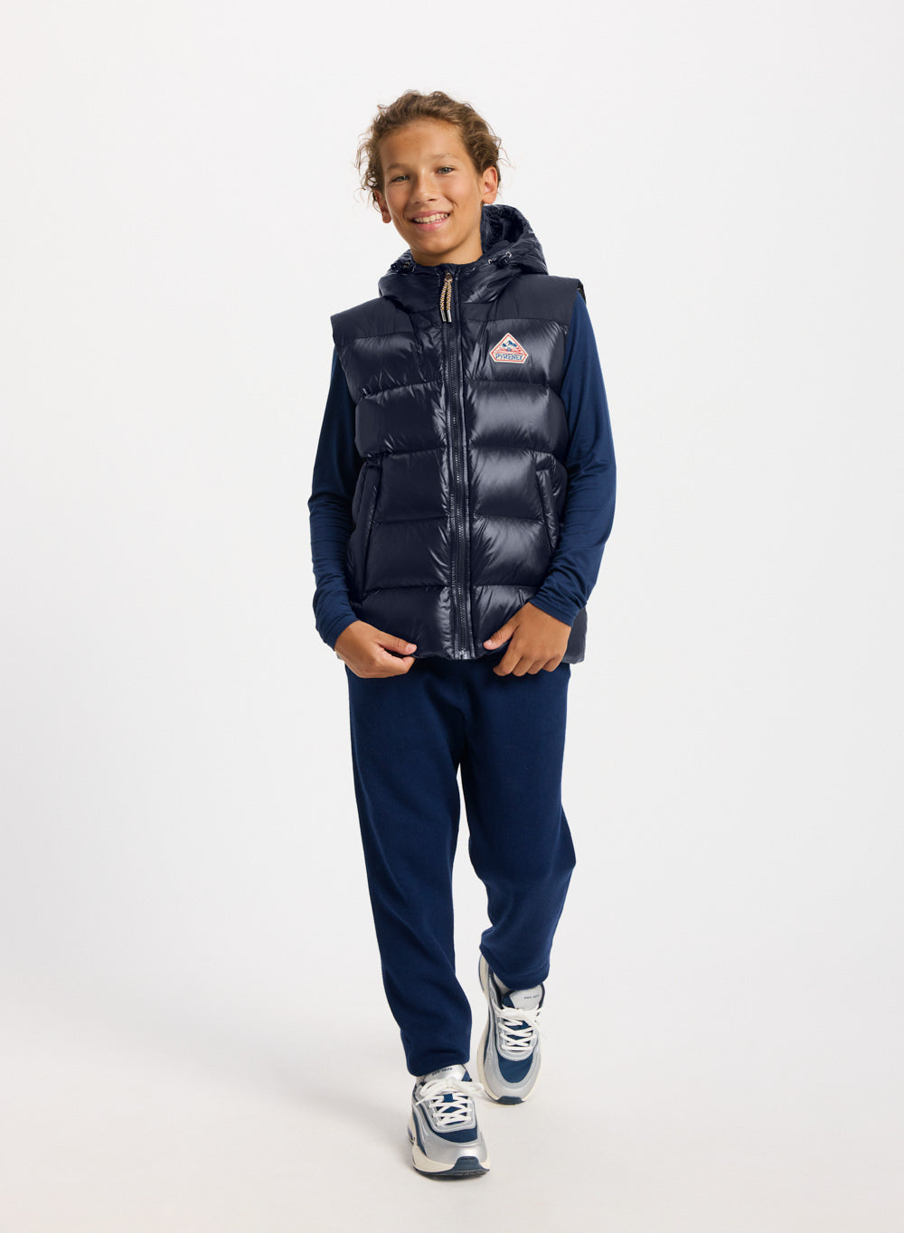 Doudoune sans manches enfant Pyrenex John bleu marine