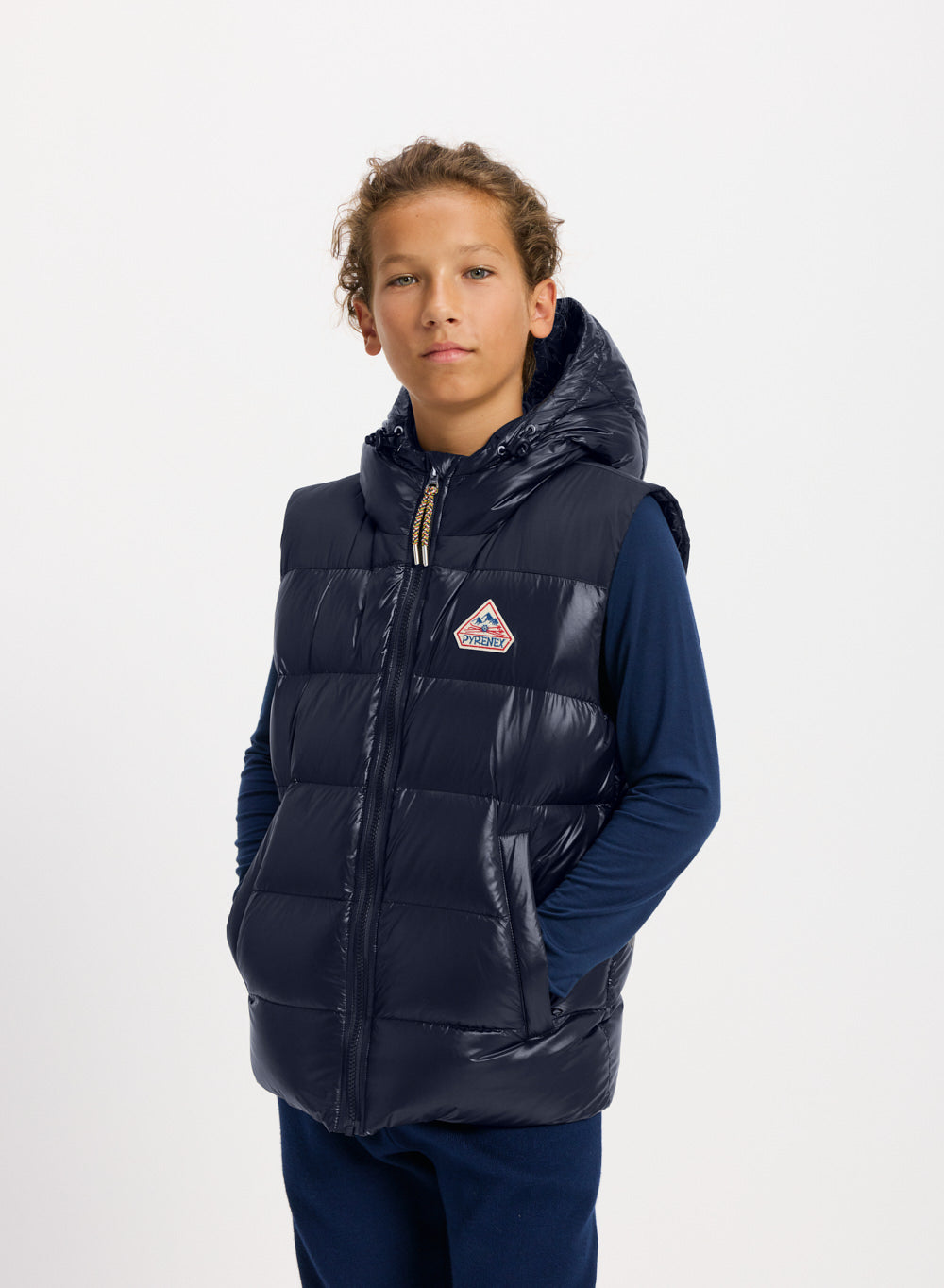 Doudoune sans manches enfant Pyrenex John bleu marine