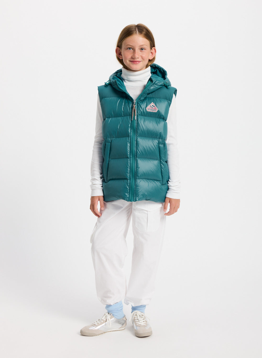 Doudoune sans manches enfant Pyrenex John bleu turquoise