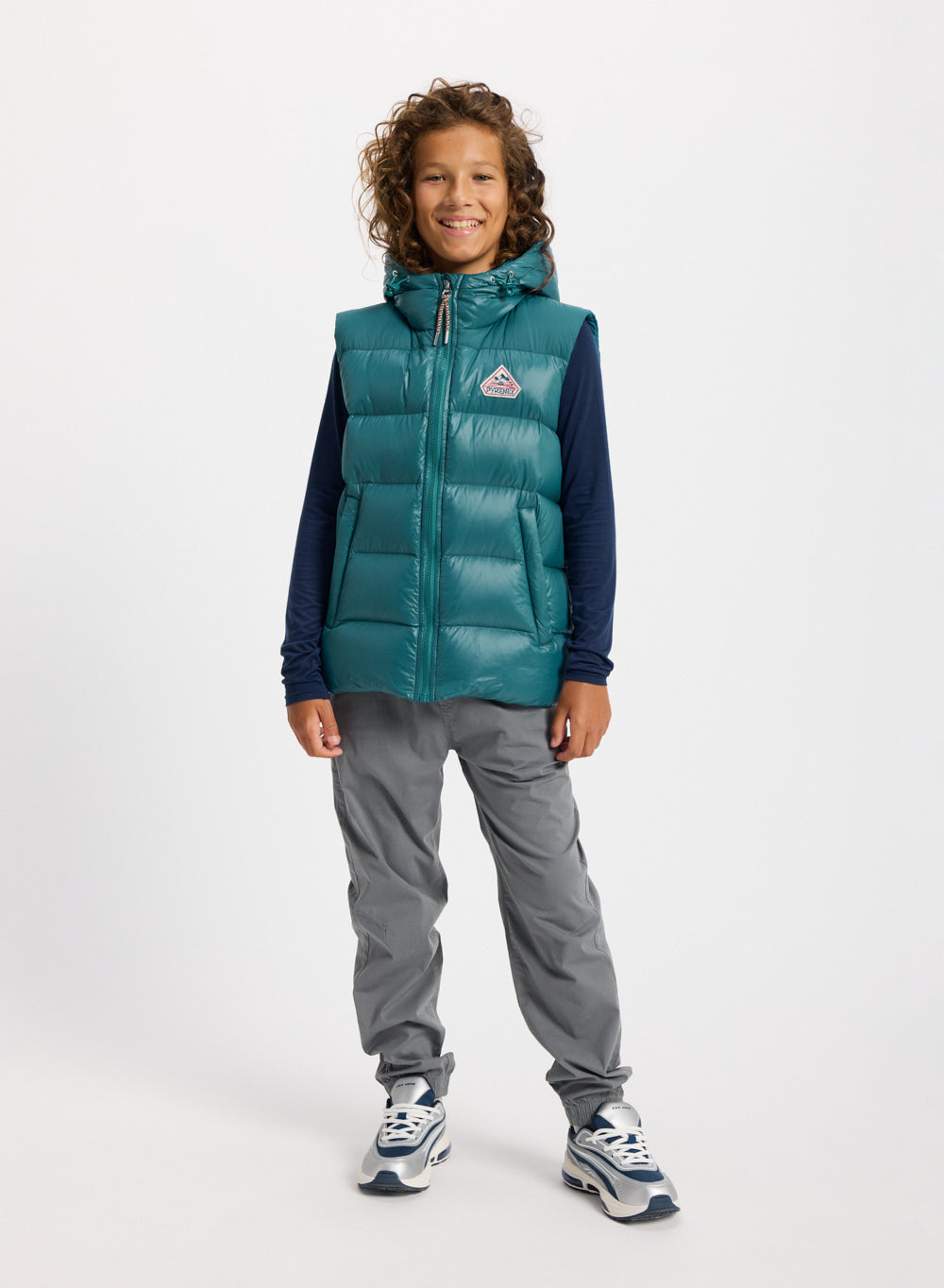 Doudoune sans manches enfant Pyrenex John bleu turquoise