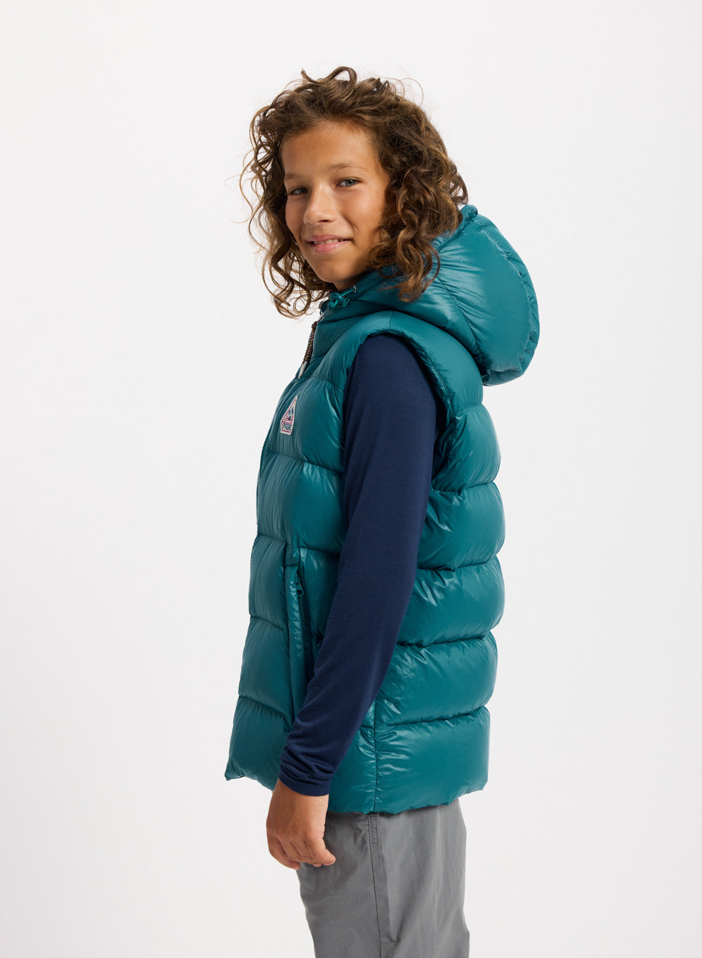 Doudoune sans manches enfant Pyrenex John bleu turquoise