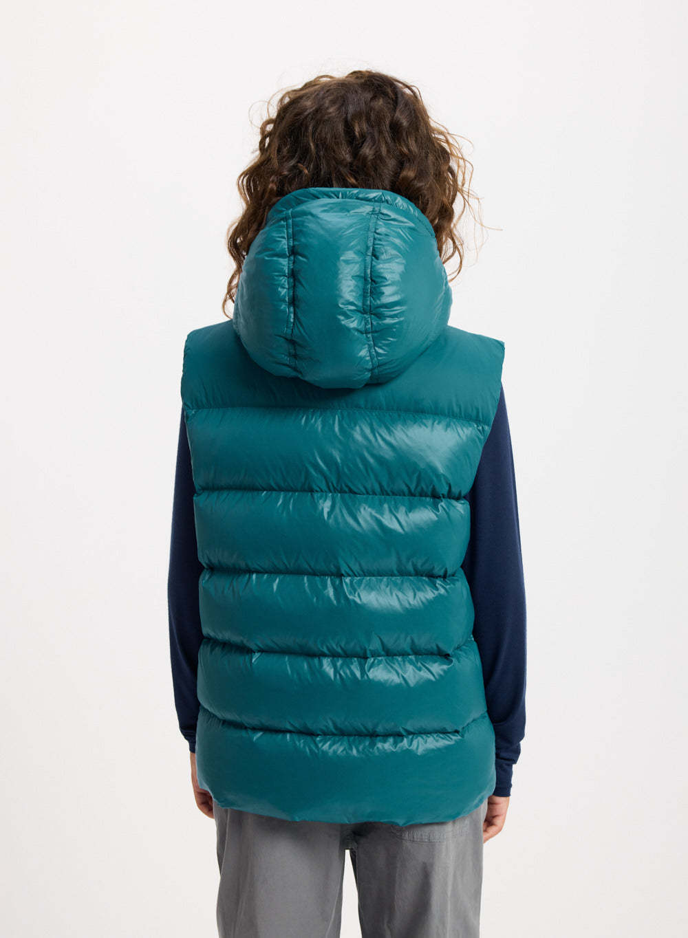 Doudoune sans manches enfant Pyrenex John bleu turquoise