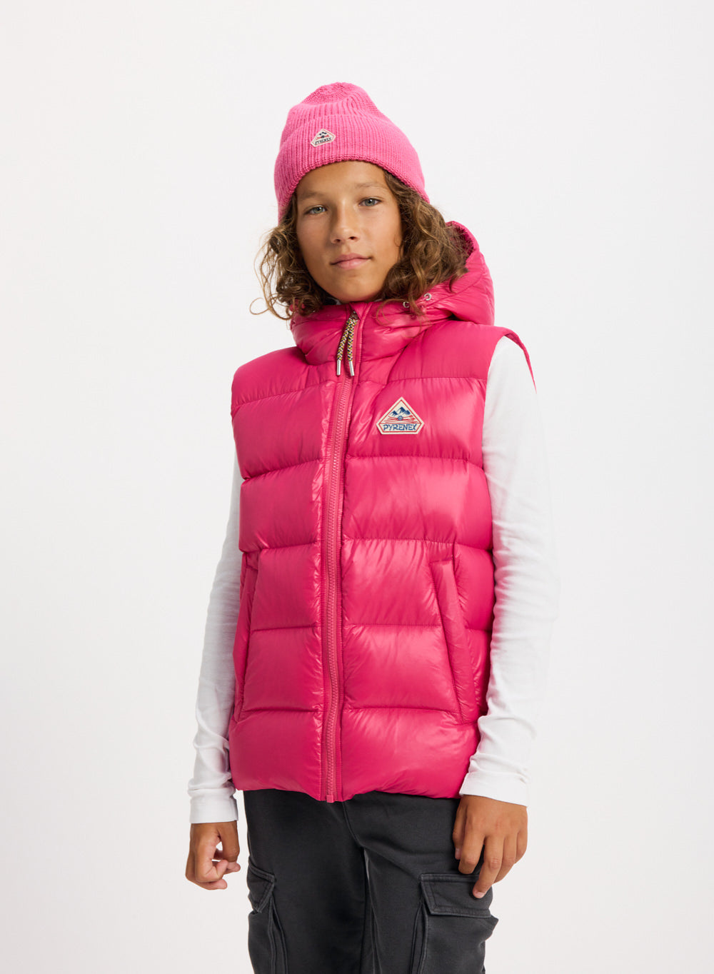 Doudoune sans manches enfant Pyrenex John fuchsia
