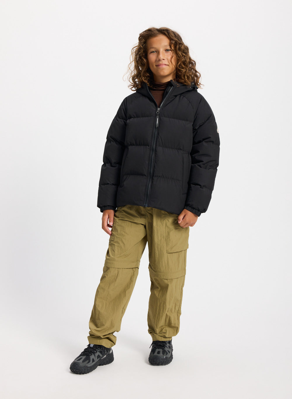 Doudoune enfant unisexe à capuche Pyrenex Sten Smooth noire