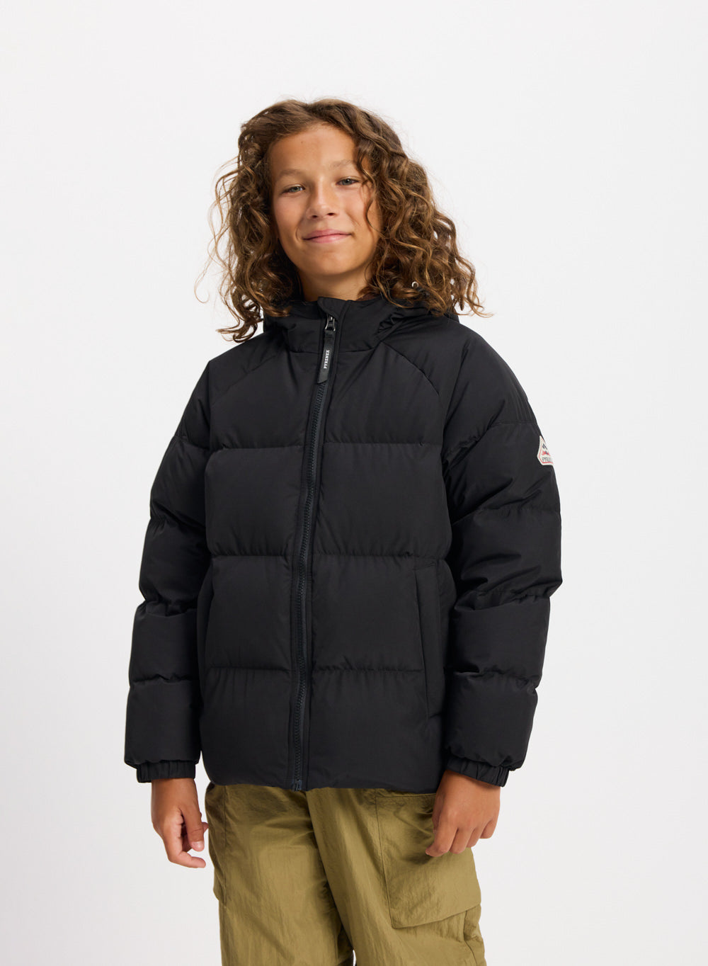 Doudoune enfant unisexe à capuche Pyrenex Sten Smooth noire