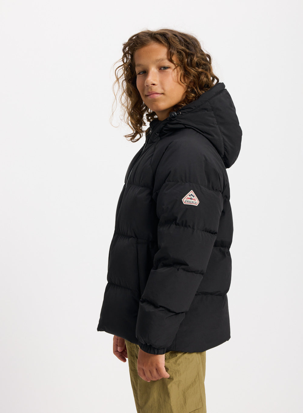 Doudoune enfant unisexe à capuche Pyrenex Sten Smooth noire