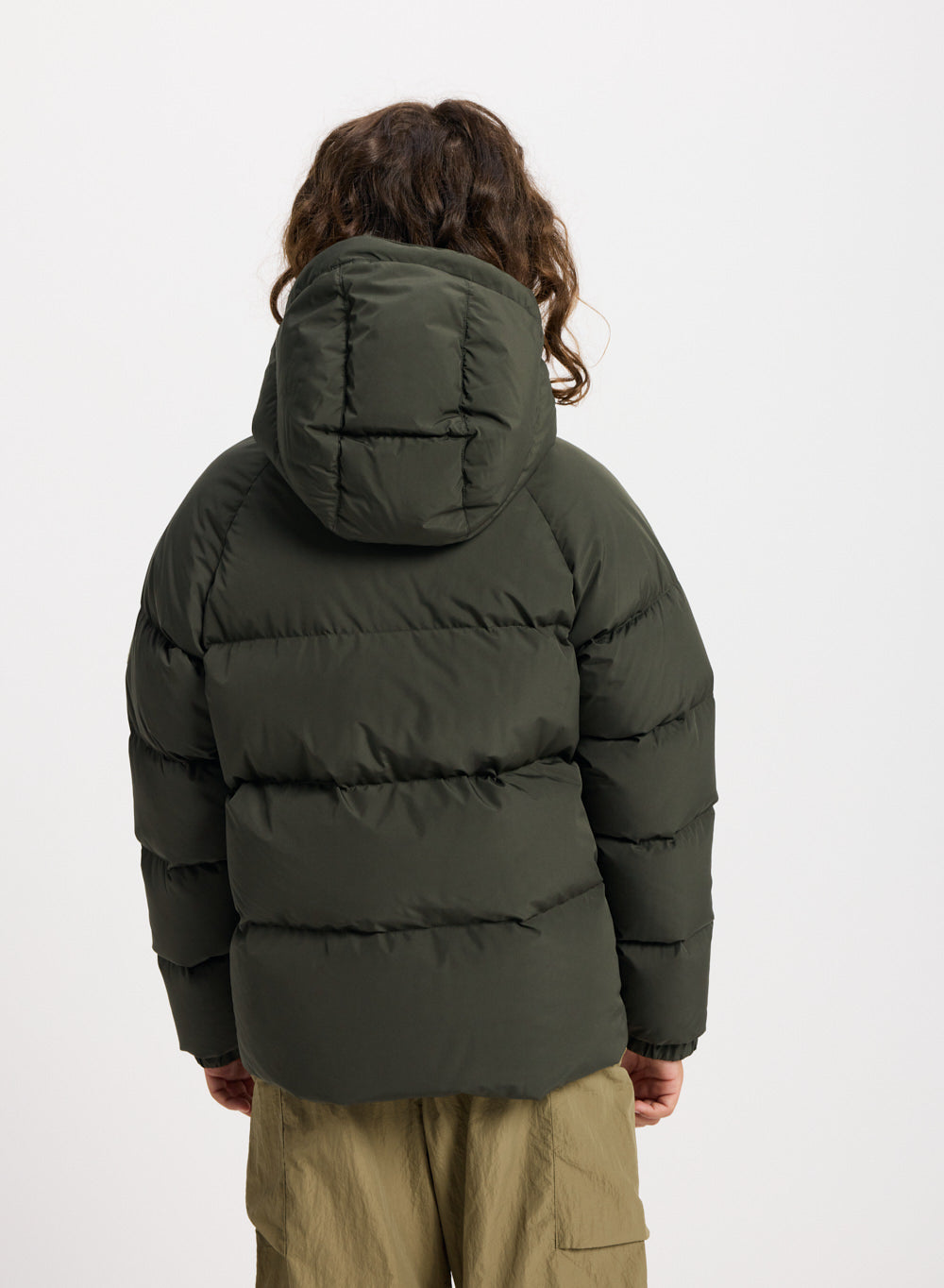 Doudoune enfant unisexe à capuche Pyrenex Sten Smooth khaki