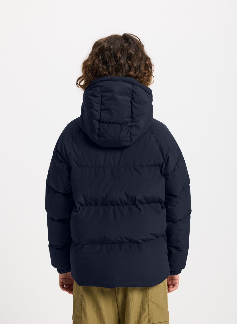 Doudoune enfant unisexe à capuche Pyrenex Sten Smooth bleu foncé