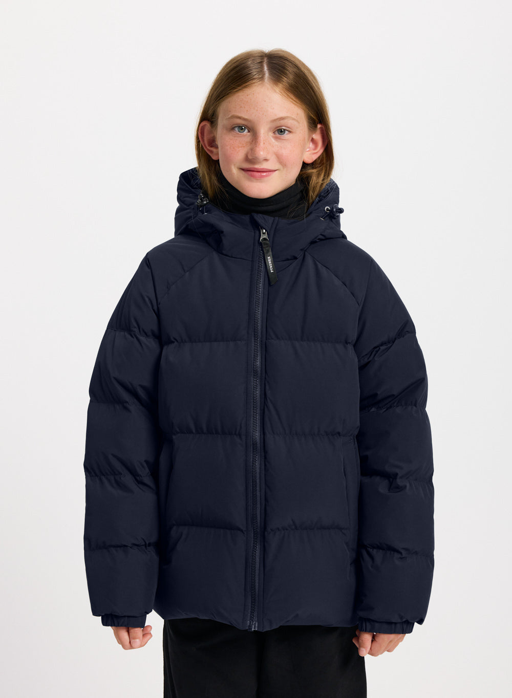 Doudoune enfant unisexe à capuche Pyrenex Sten Smooth bleu foncé