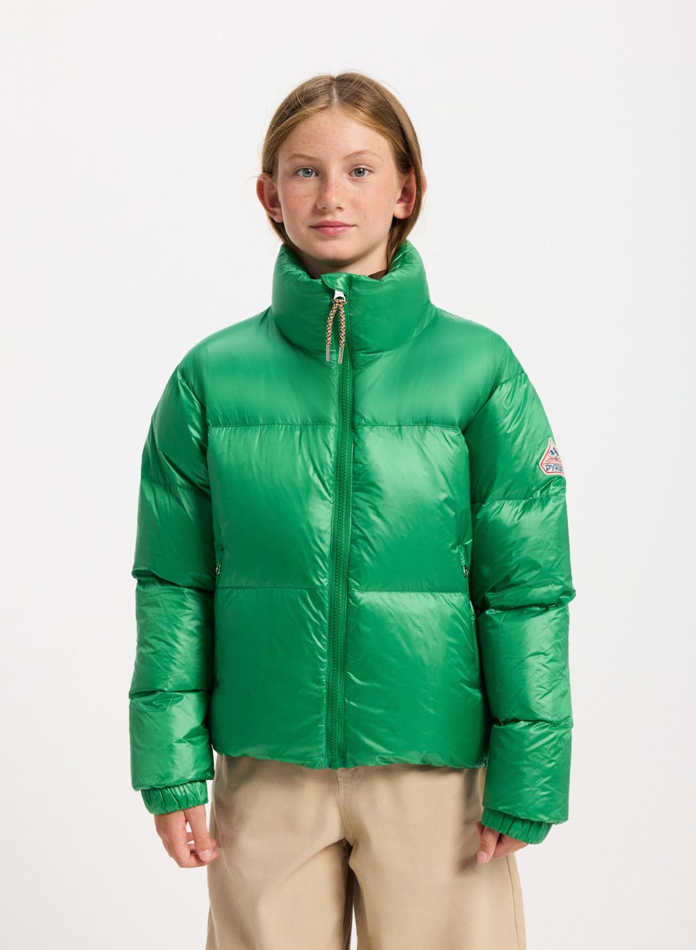 Doudoune brillante pour fille Pyrenex Goldin verte