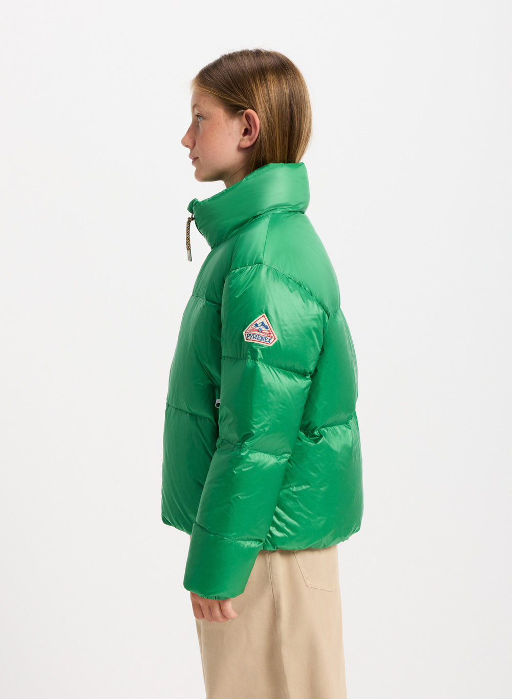 Doudoune brillante pour fille Pyrenex Goldin verte