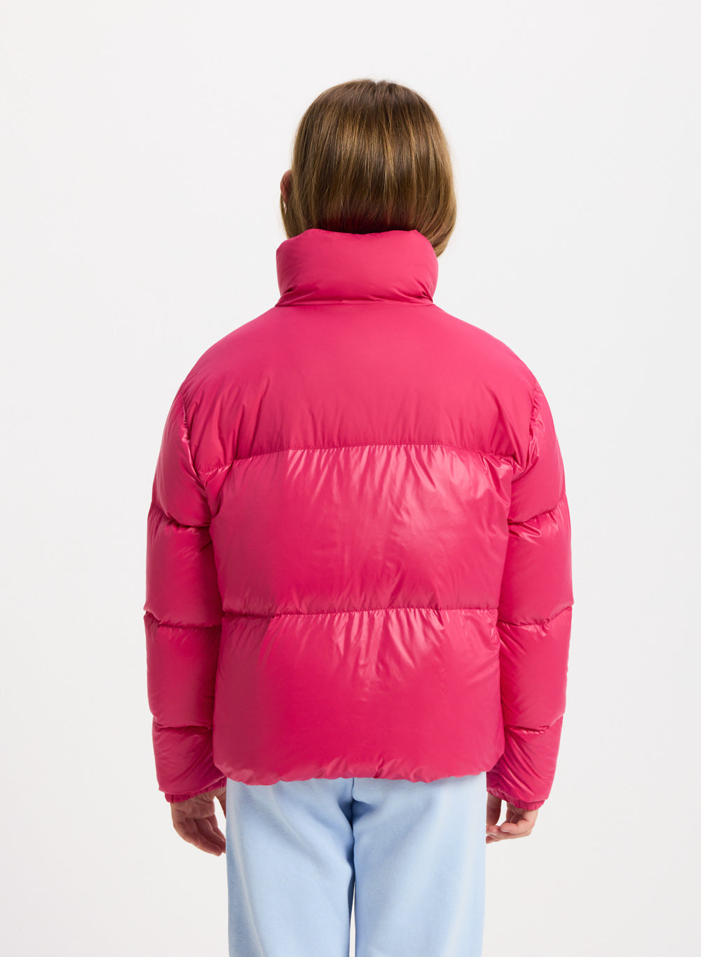 Doudoune brillante pour fille Pyrenex Goldin fuchsia