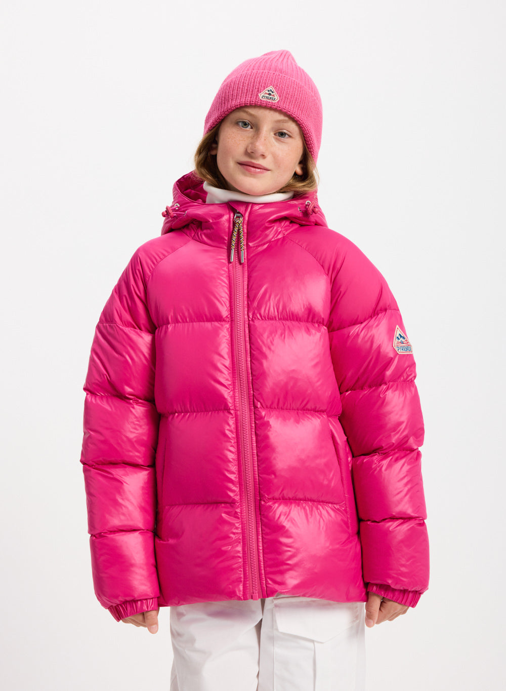 Doudoune à capuche enfant Pyrenex Sten fuchsia