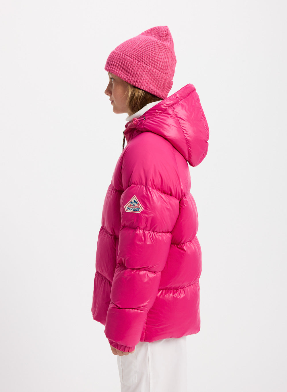 Doudoune à capuche enfant Pyrenex Sten fuchsia