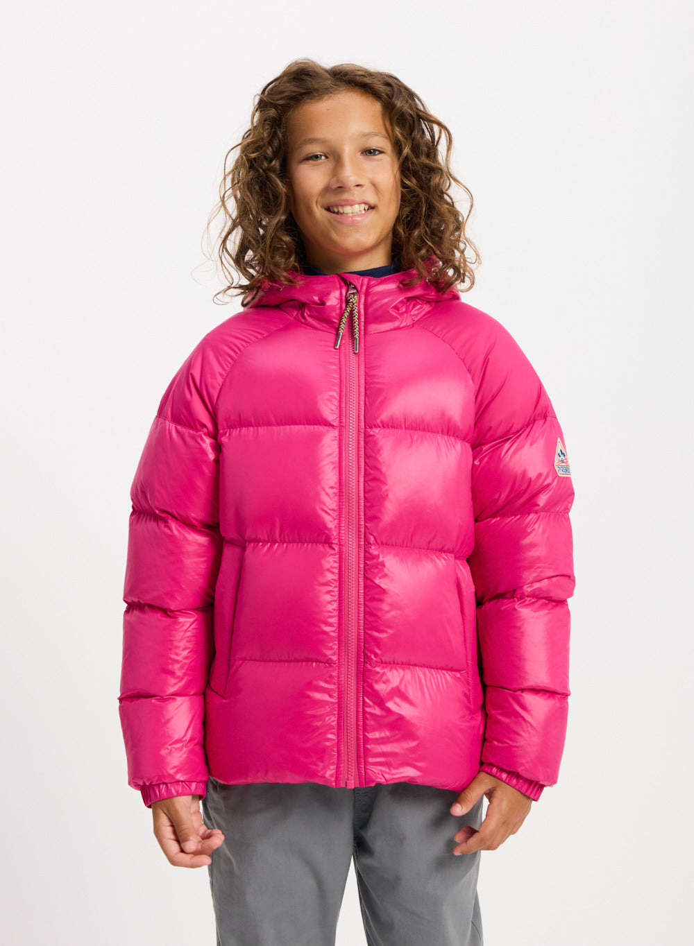 Doudoune à capuche enfant Pyrenex Sten fuchsia