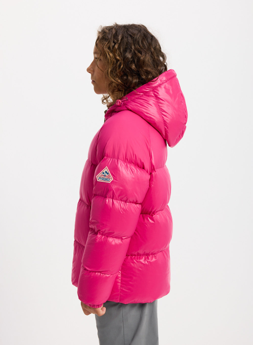 Doudoune à capuche enfant Pyrenex Sten fuchsia