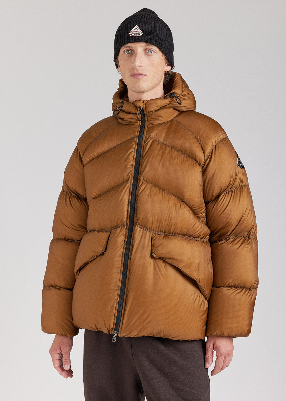 Doudoune technique à capuche pour homme Pyrenex Stellar bronze