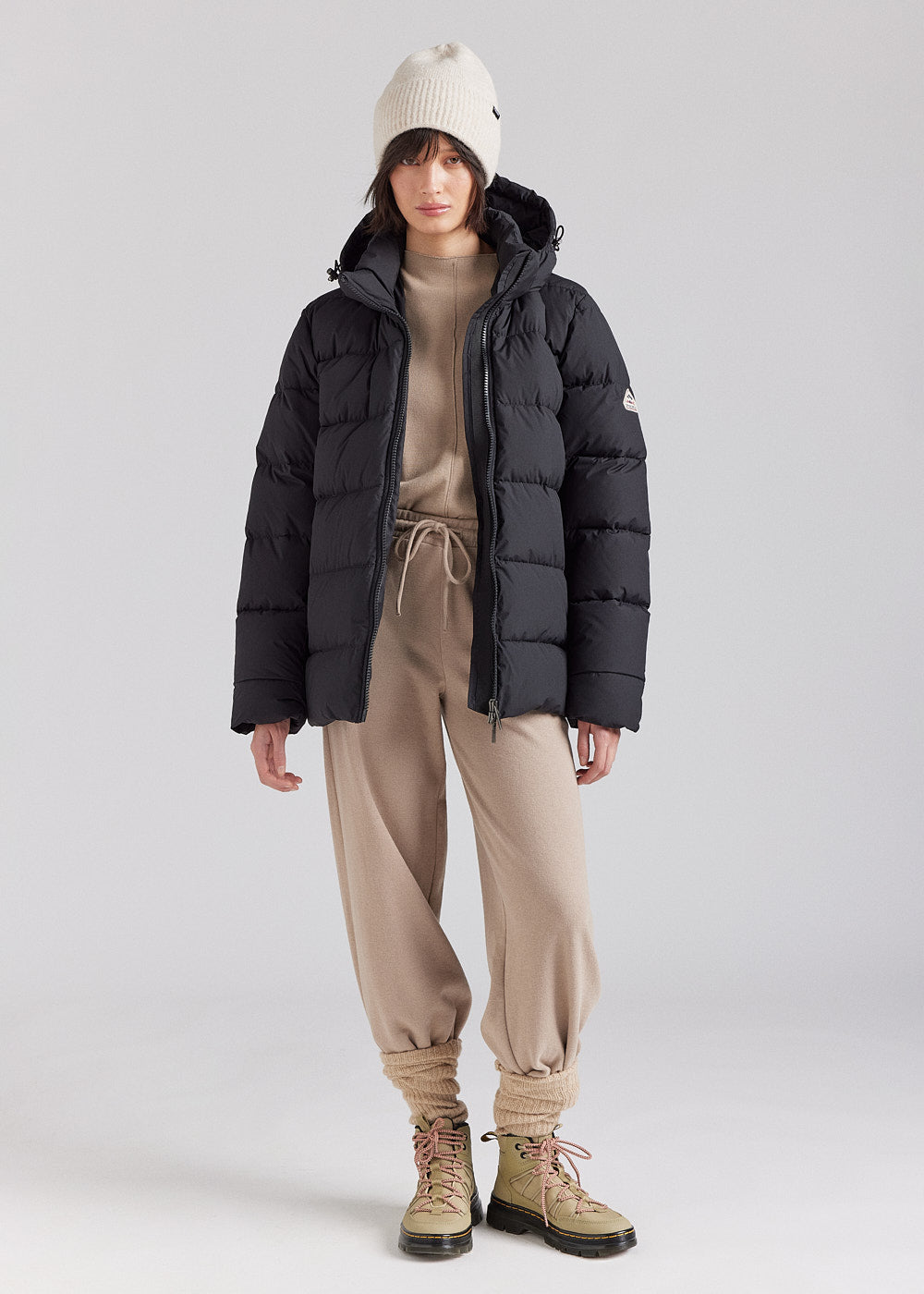 Doudoune à capuche amovible Pyrenex Spoutnic noire