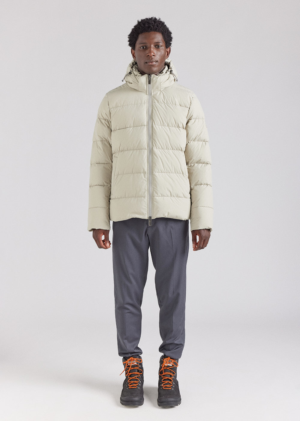 Doudoune à capuche amovible Pyrenex Spoutnic Willow Grey