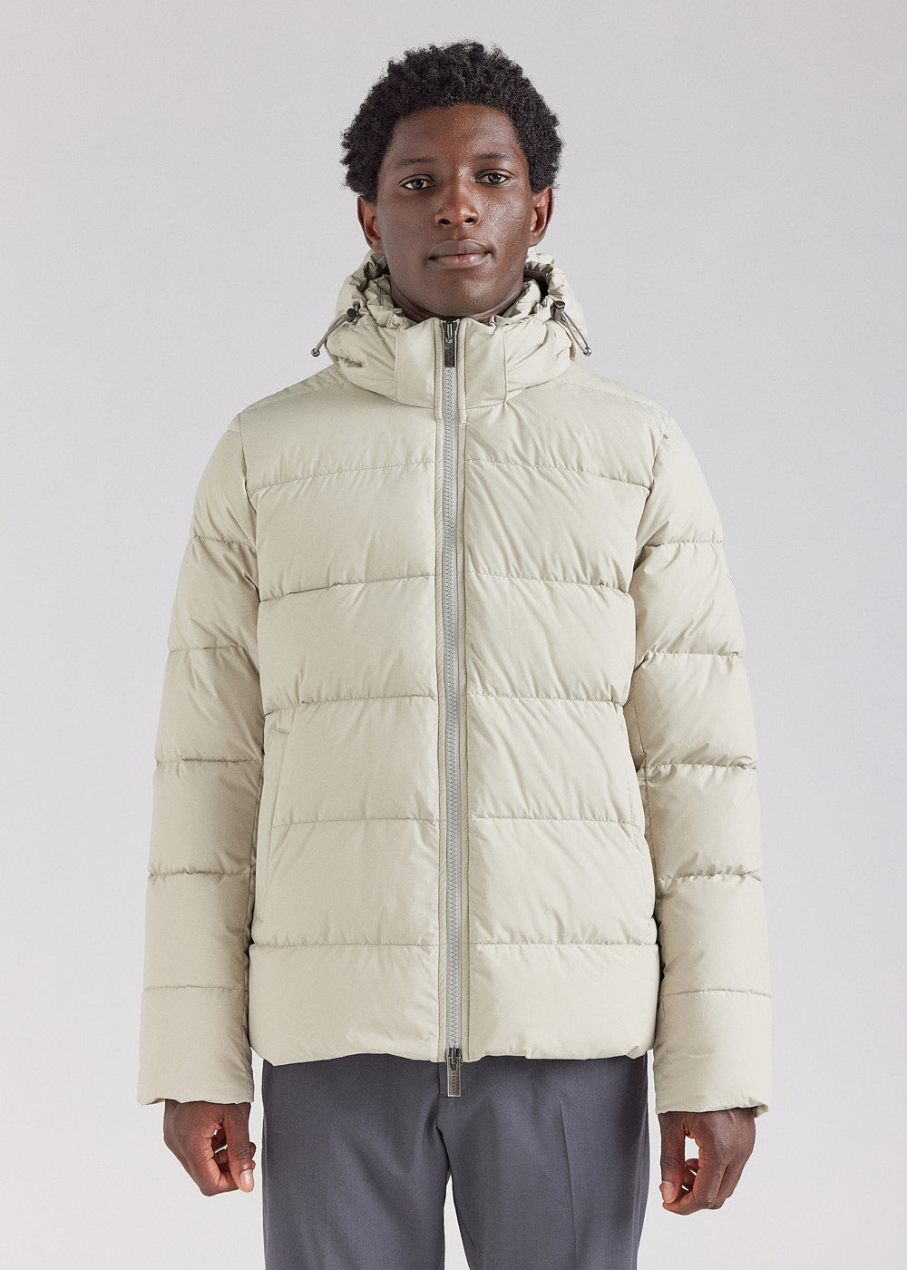 Doudoune à capuche amovible Pyrenex Spoutnic Willow Grey