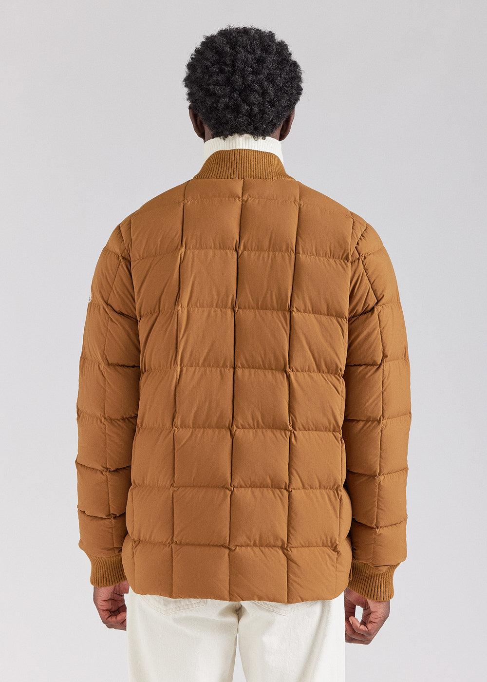 Veste doudoune homme Pyrenex Flight à piquage carré Bronze Brown