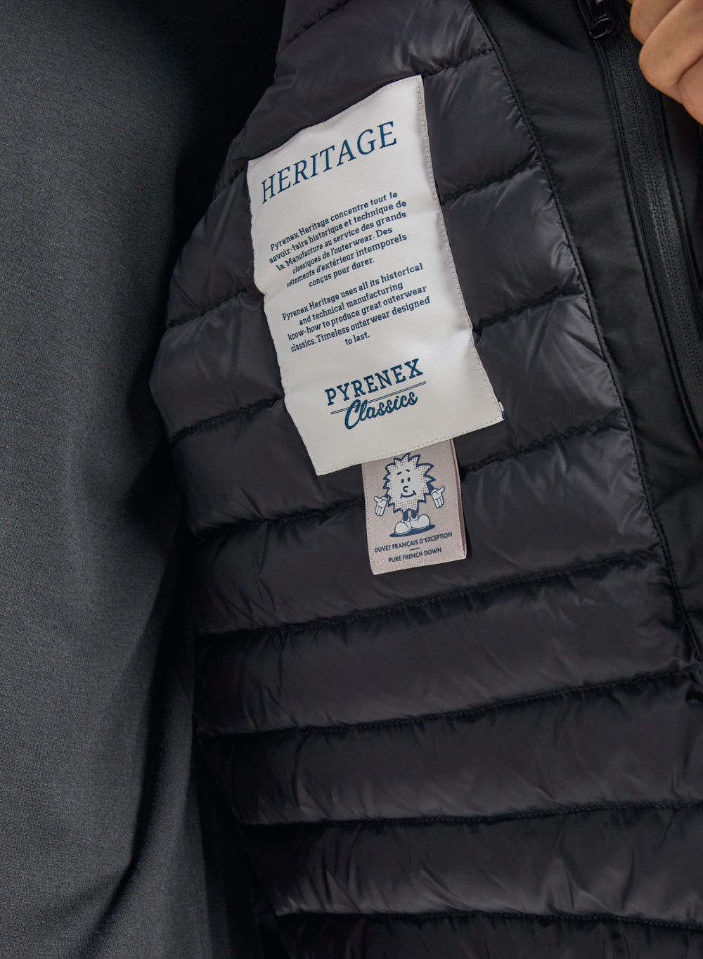 Blouson en duvet pour homme Pyrenex Spectre noir