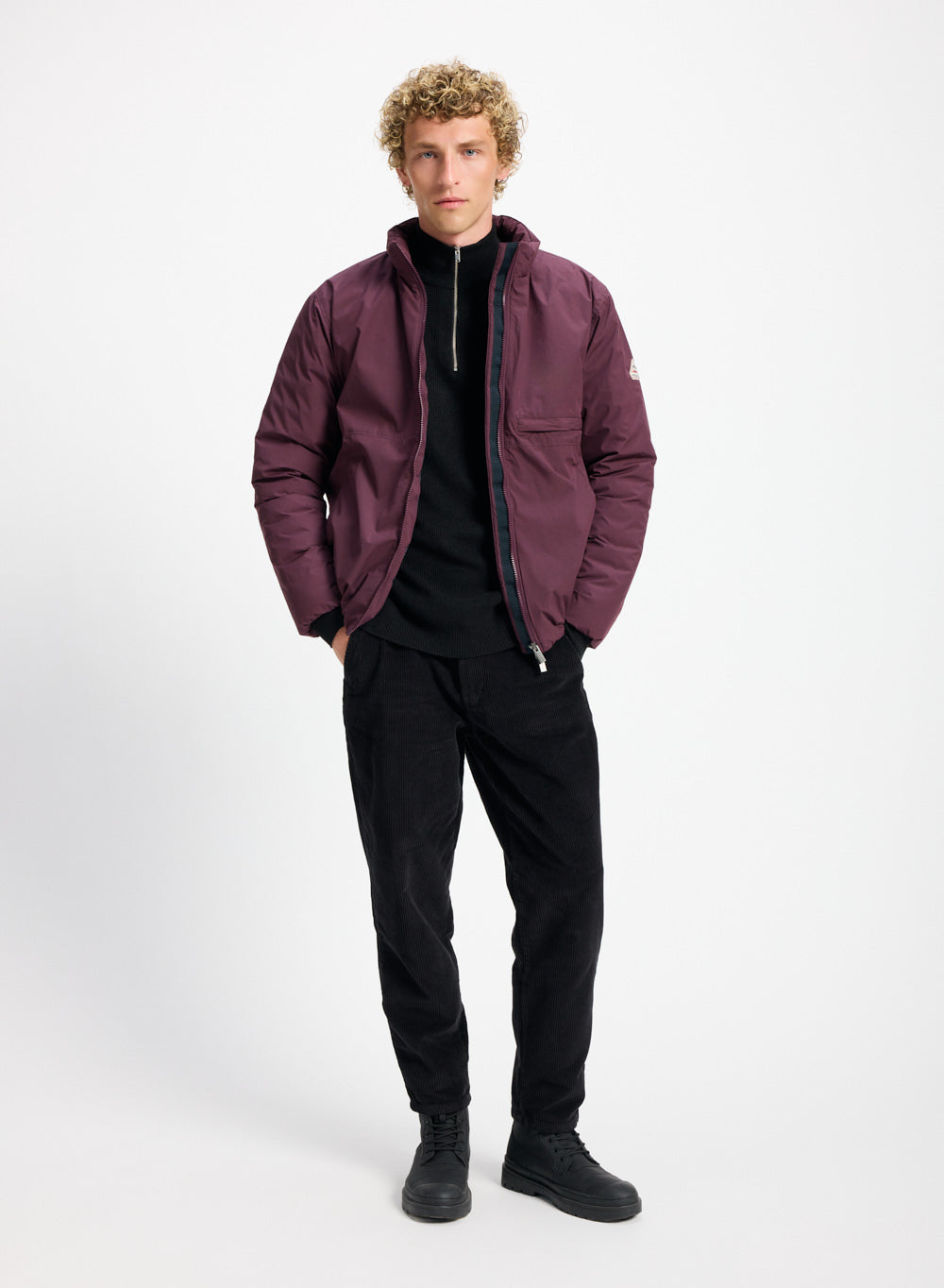 Blouson en duvet pour homme Pyrenex Spectre violet foncé
