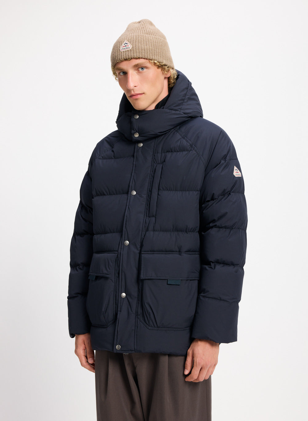Doudoune hiver homme en duvet naturel Pyrenex Voyager bleu marine