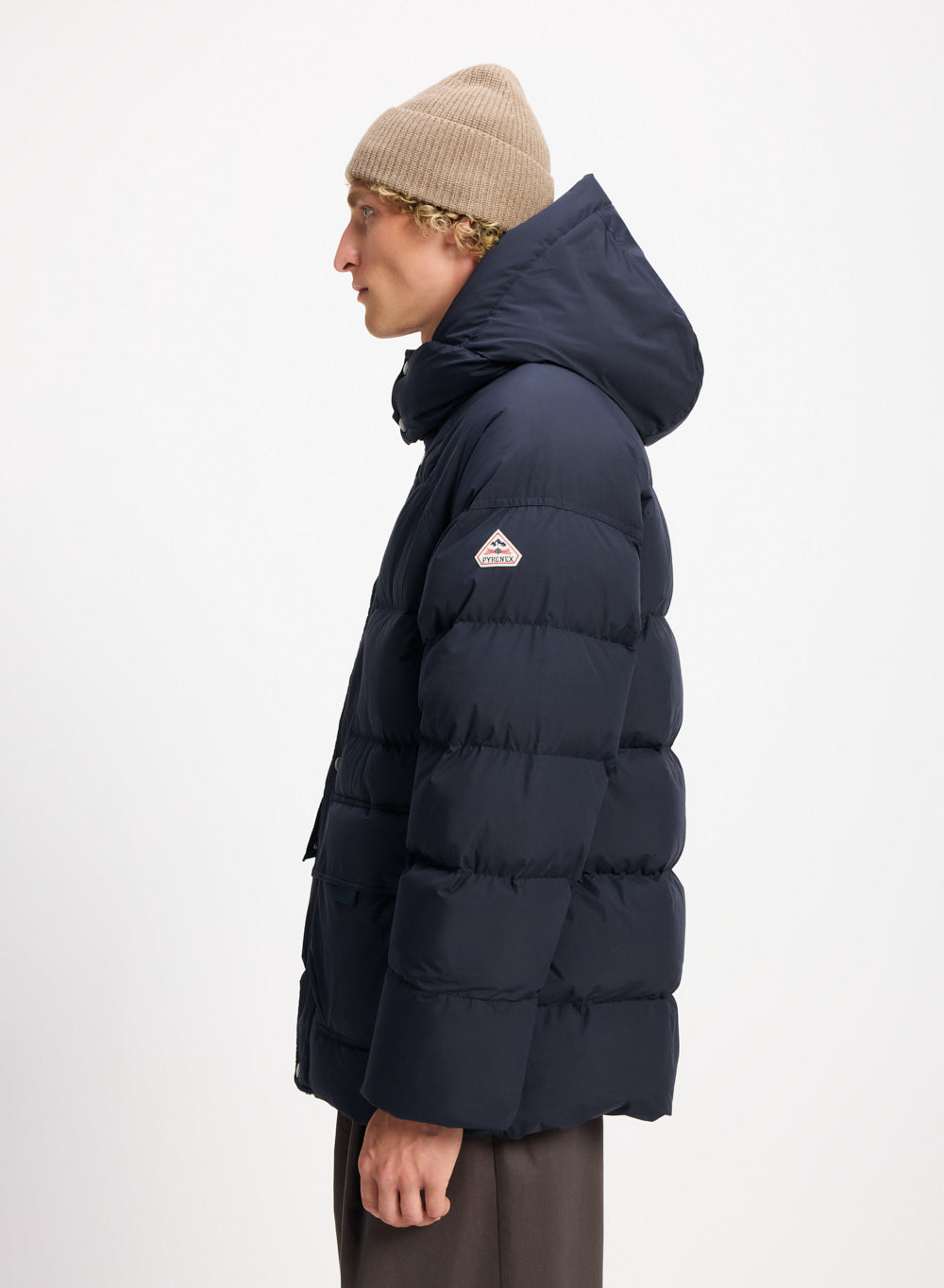 Doudoune hiver homme en duvet naturel Pyrenex Voyager bleu marine