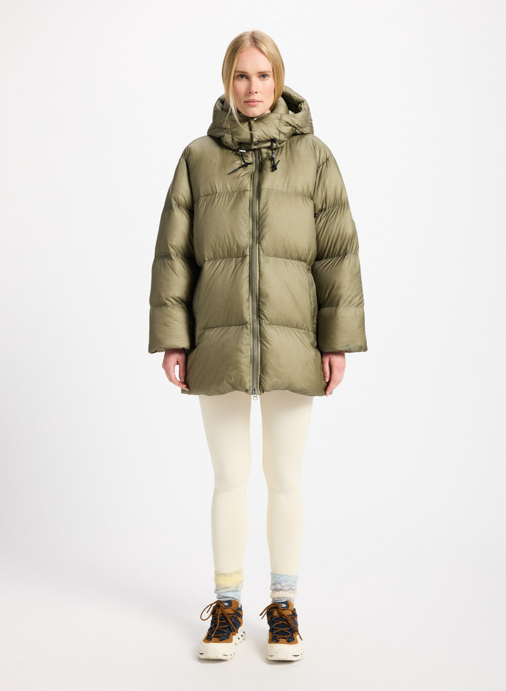 Doudoune chaude et ultra légère unisexe Pyrenex Shift Hooded Ripstop kaki