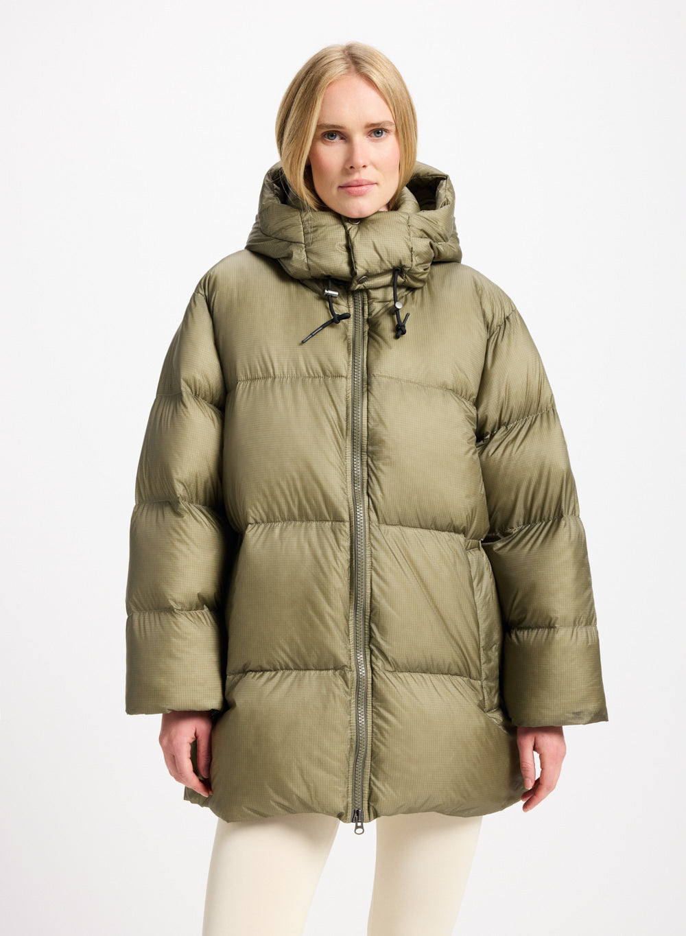 Doudoune chaude et ultra légère unisexe Pyrenex Shift Hooded Ripstop kaki