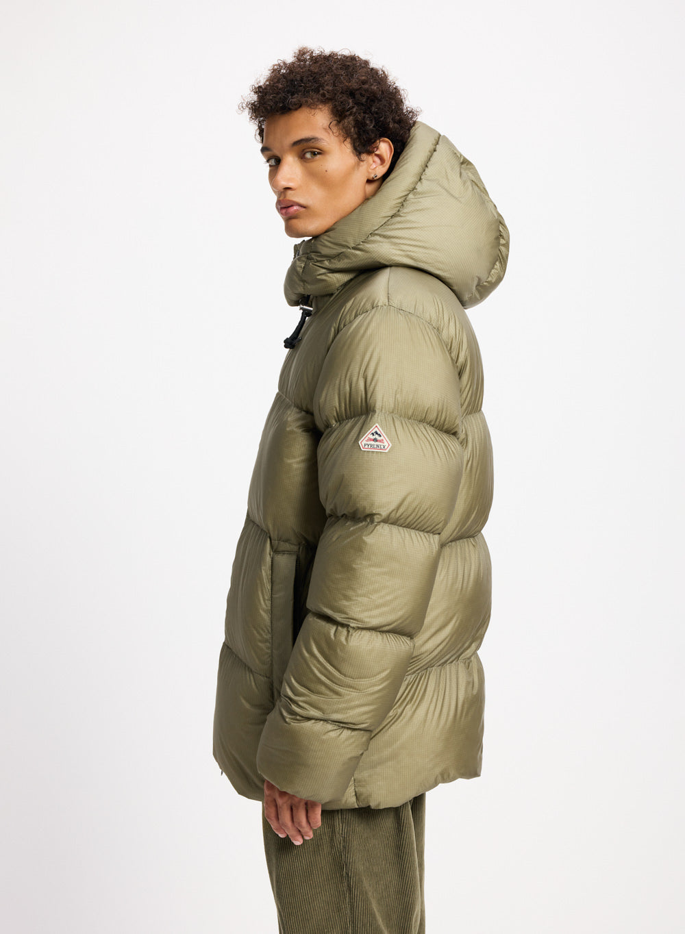 Doudoune chaude et ultra légère unisexe Pyrenex Shift Hooded Ripstop kaki