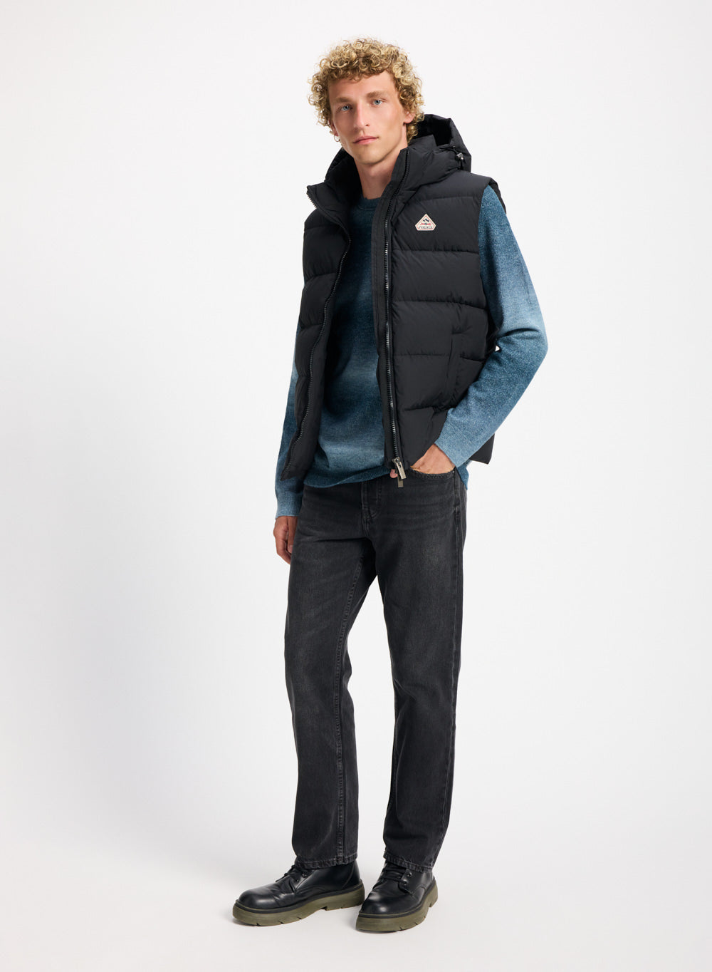 Doudoune sans-manche Pyrenex Spoutnic à capuche amovible noire