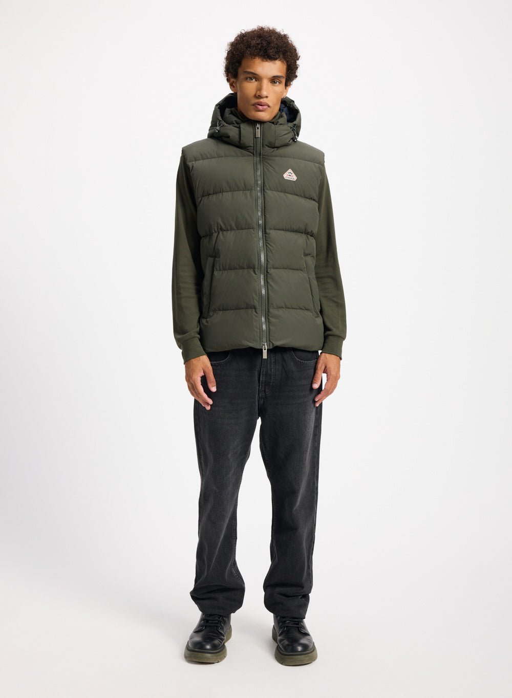 Doudoune sans-manche Pyrenex Spoutnic à capuche amovible Deep khaki