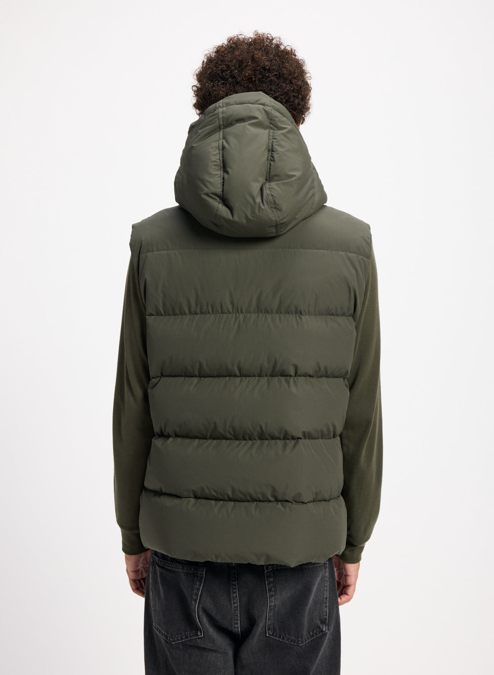 Doudoune sans-manche Pyrenex Spoutnic à capuche amovible Deep khaki