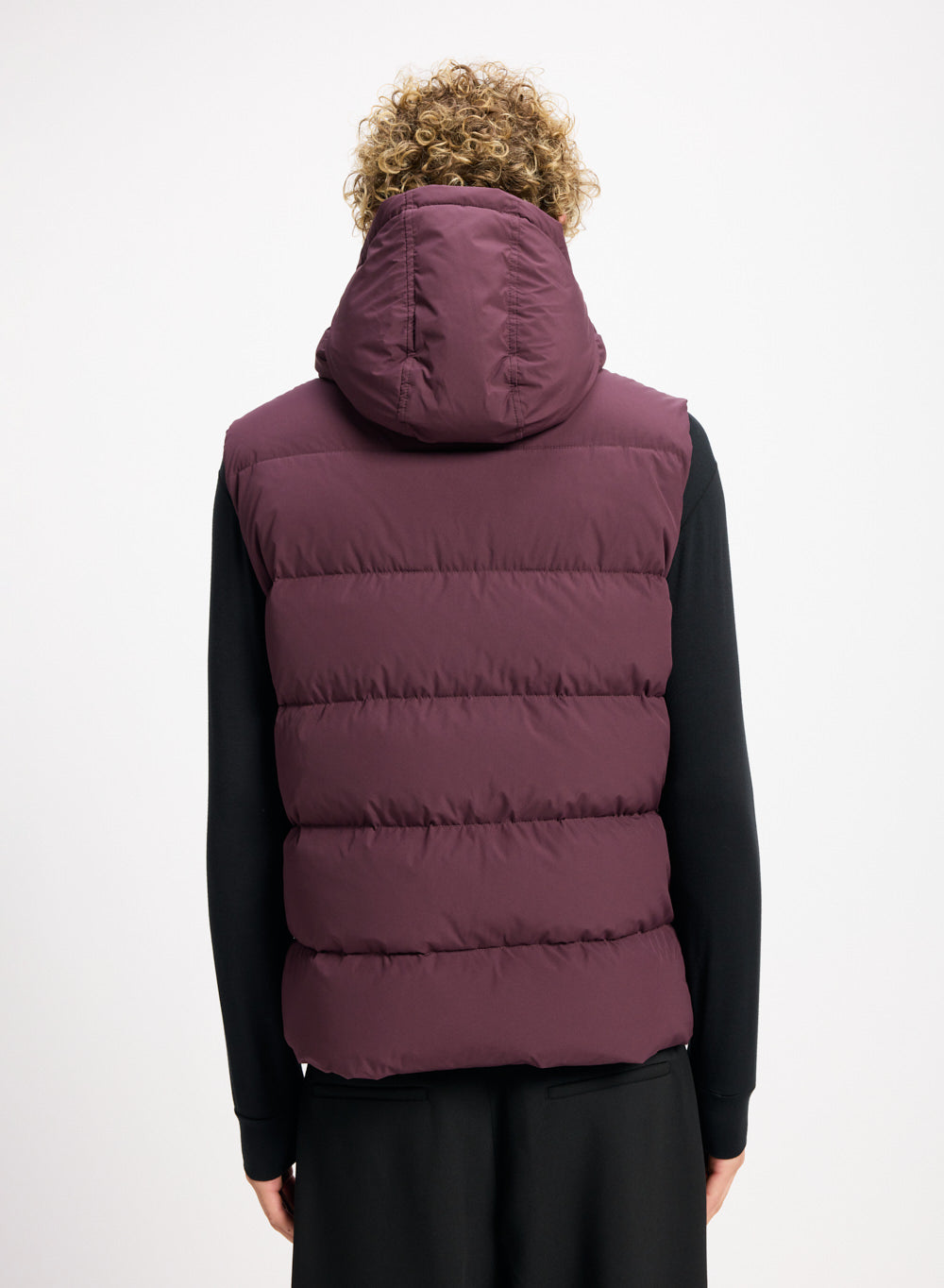 Doudoune sans-manche Pyrenex Spoutnic à capuche amovible bordeaux