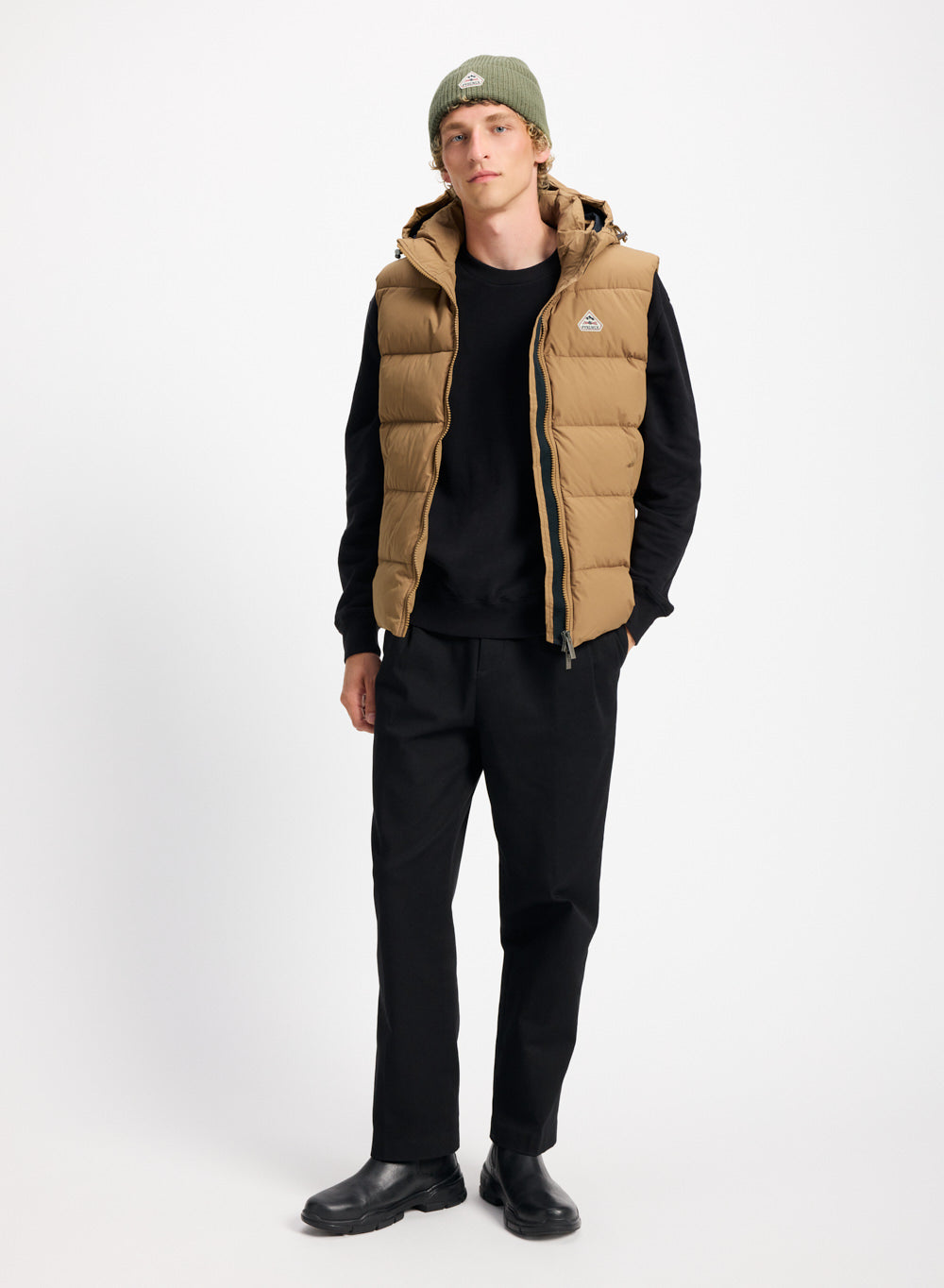 Doudoune sans-manche Pyrenex Spoutnic à capuche amovible cuivre