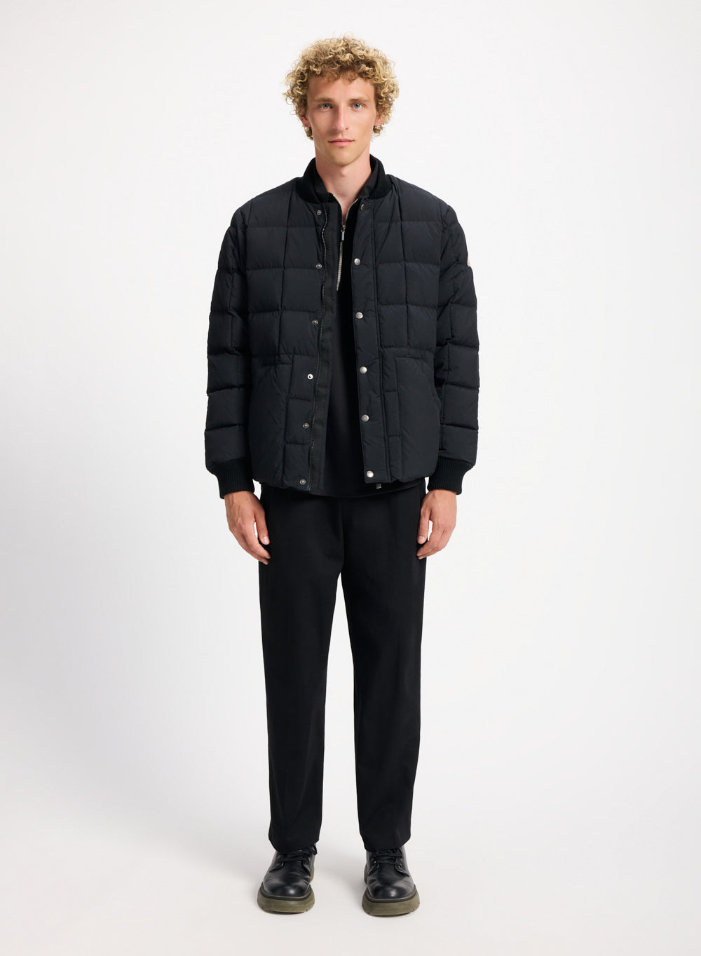 Veste doudoune homme Pyrenex Flight à piquage carré noire