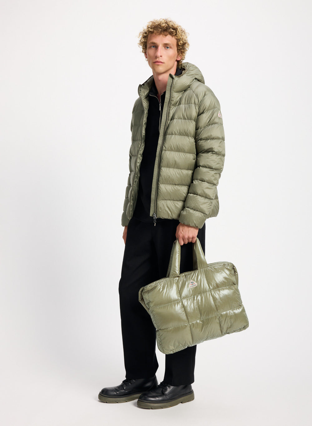 Doudoune à capuche homme Pyrenex kaki clair