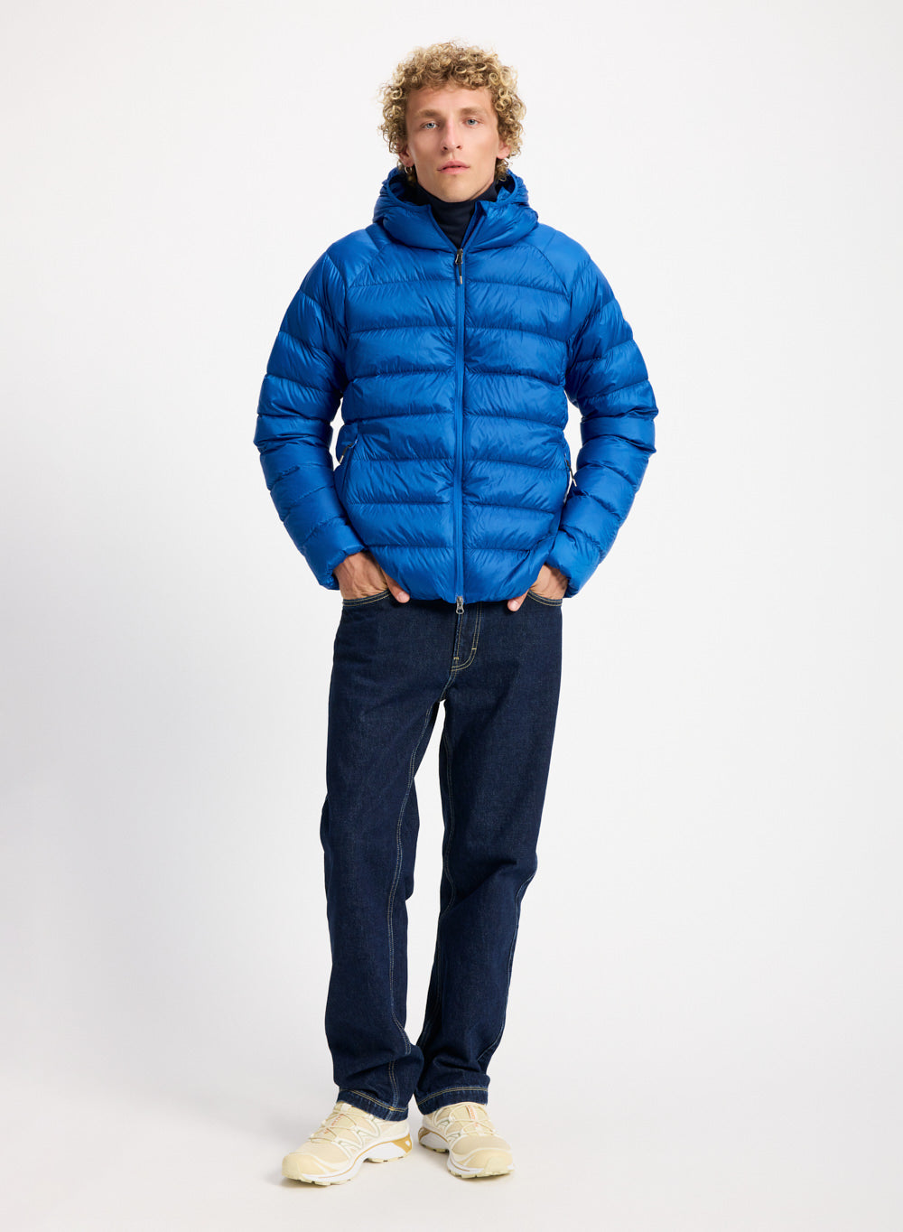 Doudoune Arial à capuche homme Pyrenex bleue