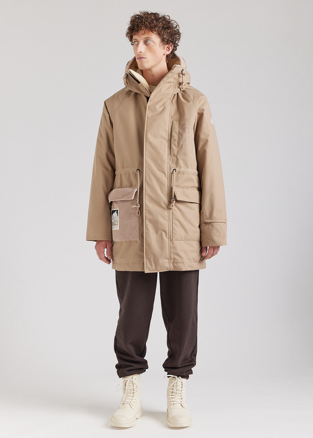 Parka hiver homme Pyrenex x Supakitch PRK Light Taupe