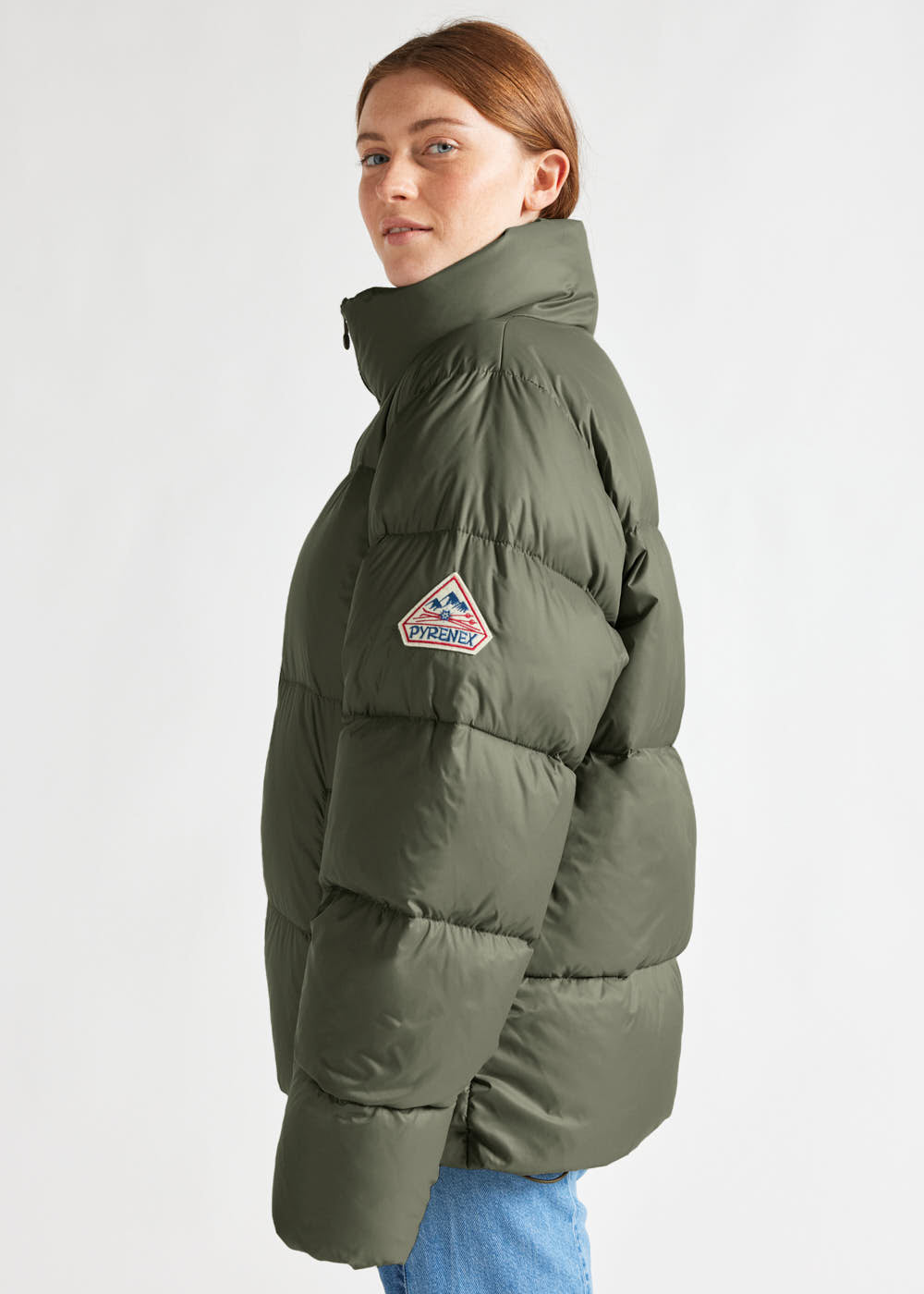 Doudoune duvet unisexe Pyrenex Shift en tissu mat Deep khaki