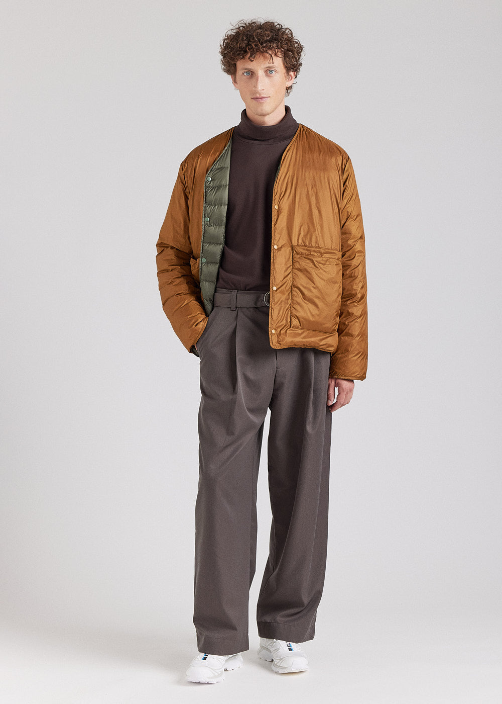 Doudoune légère réversible pour homme Pyrenex Ando bronze brown