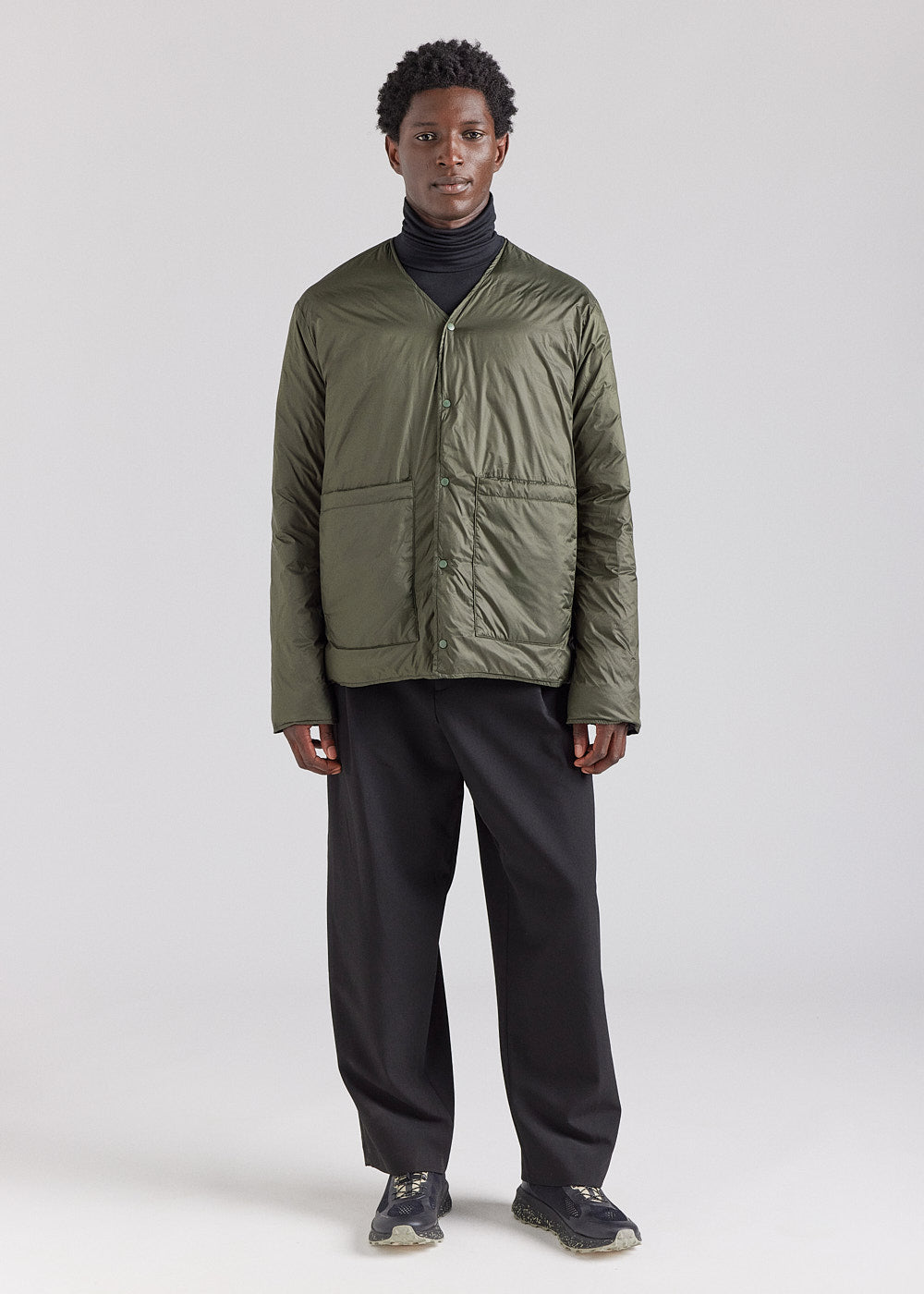 Doudoune légère réversible pour homme Pyrenex Ando deep khaki