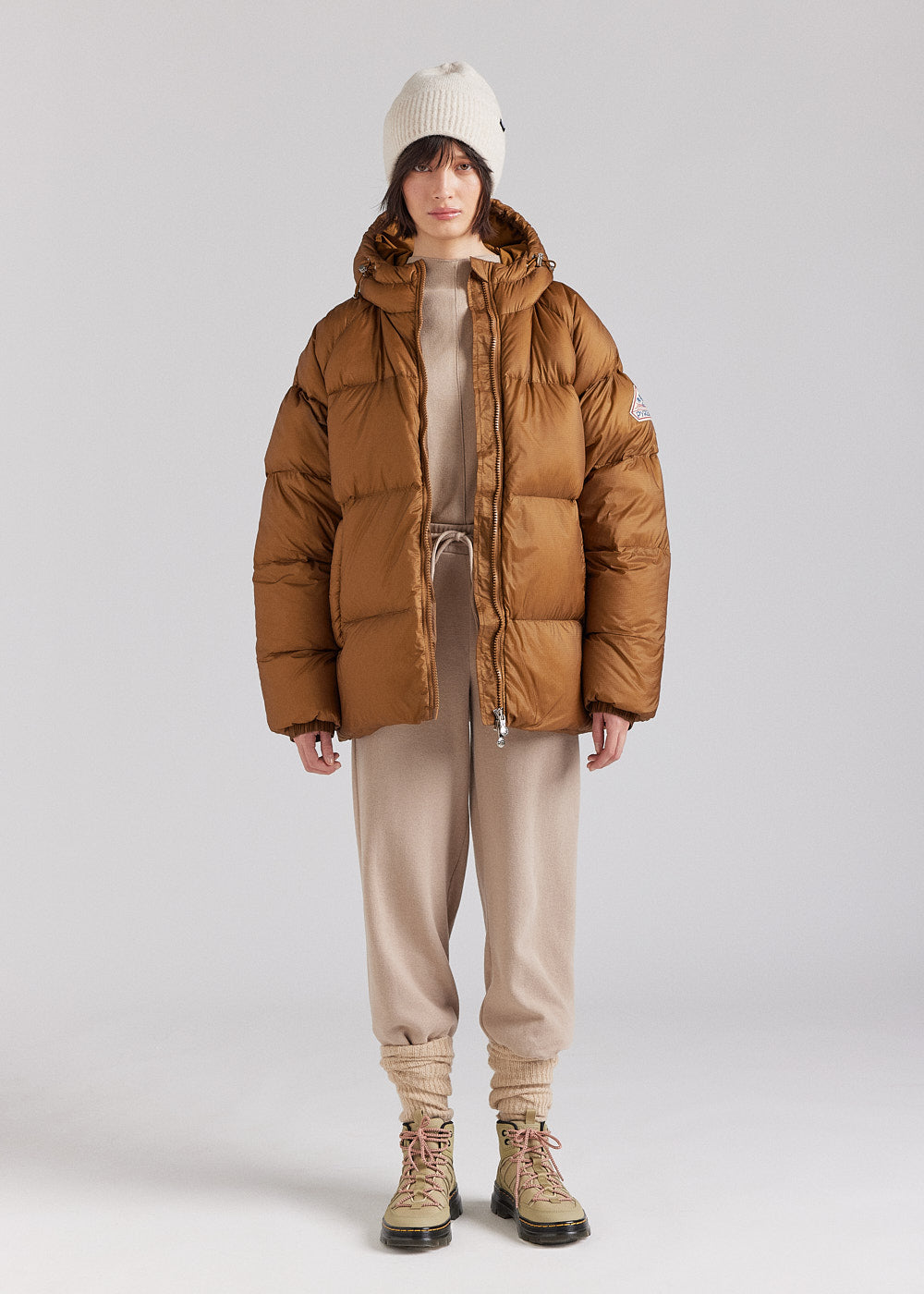 Doudoune unisexe pyrenex Sten ripstop bronze brown