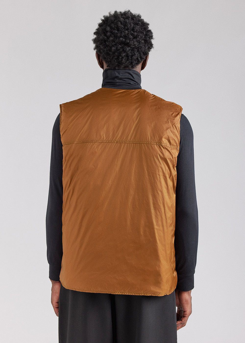Gilet sans manches pour homme reversible Pyrenex Ando bronze brown