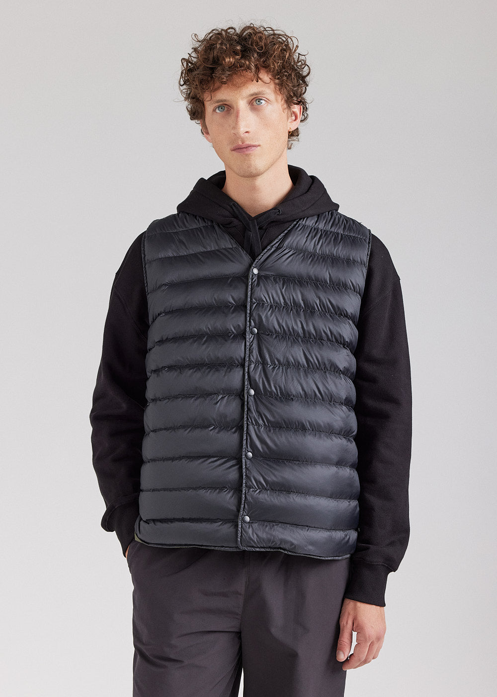 Gilet sans manches pour homme reversible Pyrenex Ando deep khaki